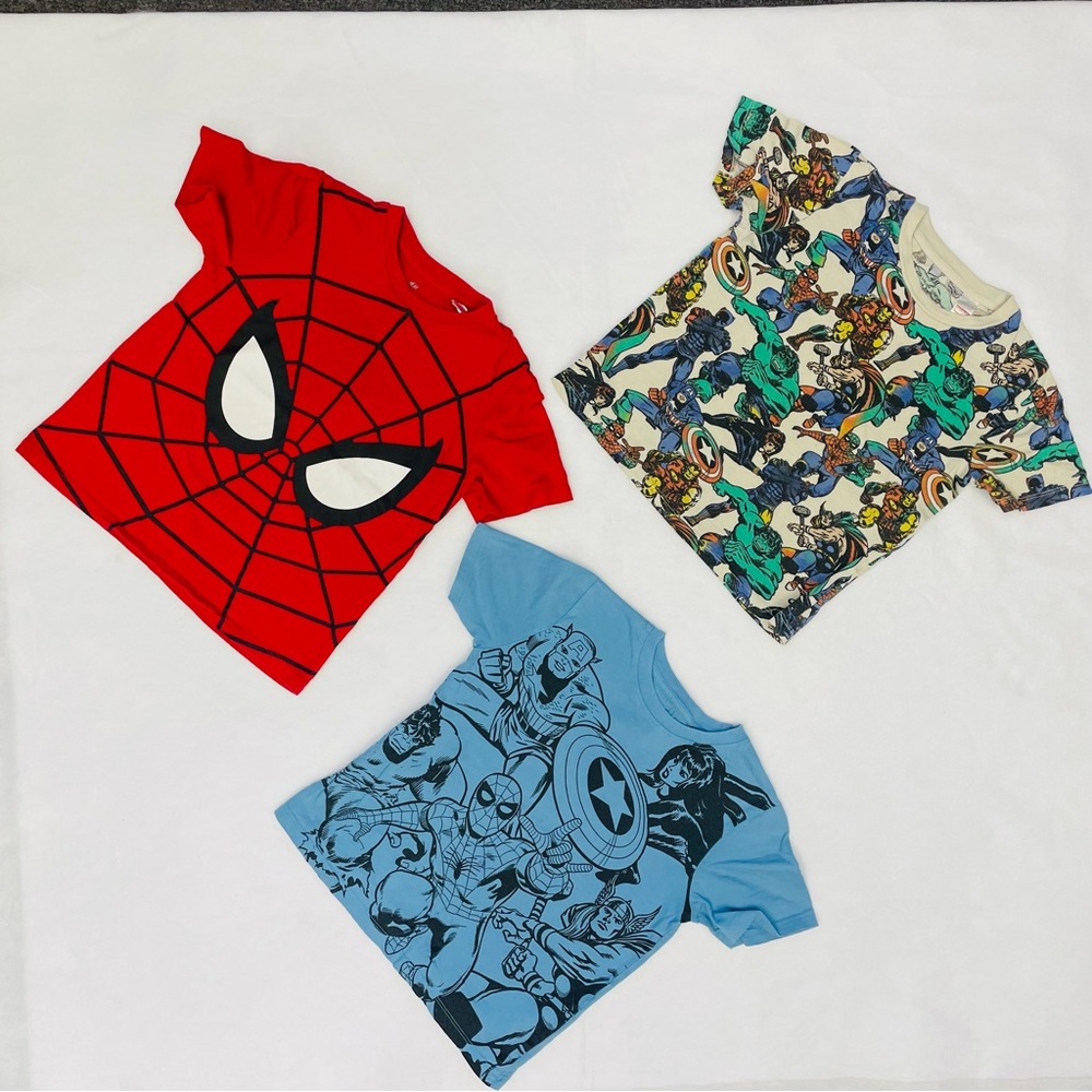 H&M 3 Marvel Characters T Shirts size 5T